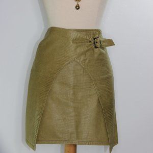 Textured Leather Skirt by Henry Beguelin